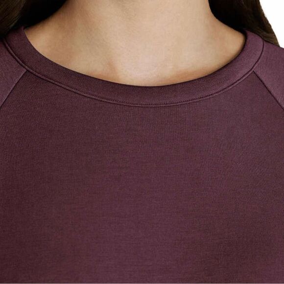 NWT EDDIE BAUER Women’s Sweatshirt Large Ultrasoft Crewneck Soft Stretch Purple - Picture 3 of 9